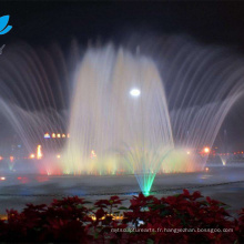 Grand spectacle de fontaine à eau de danse musicale élevée en plein air